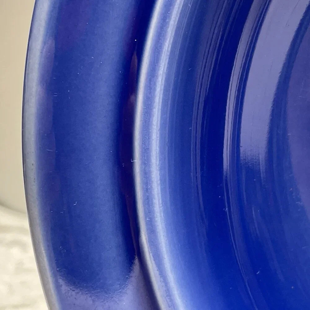 GUC S/2 Dansk Soup/Pasta Bowls, Stoneware, "Craftmark Denim", Leaf, 9 1/2" D - Picture 7 of 14